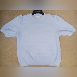 GORGEOUS, NEW, UNWORN LIGHT BLUE FREE ASSEMBLY WOMEN'S WORK OR OFFICE SWEATER XL